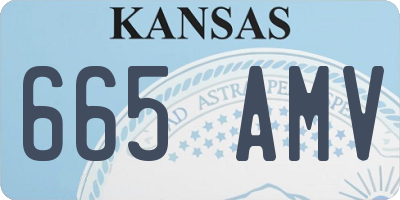 KS license plate 665AMV
