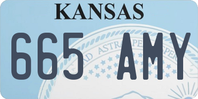 KS license plate 665AMY