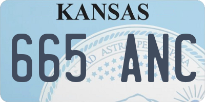 KS license plate 665ANC