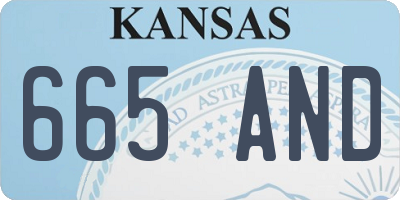 KS license plate 665AND