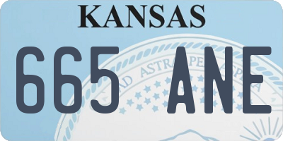 KS license plate 665ANE