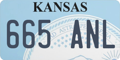 KS license plate 665ANL