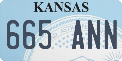 KS license plate 665ANN