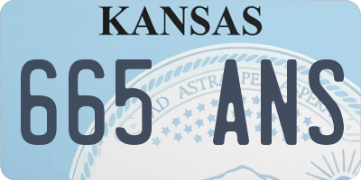 KS license plate 665ANS