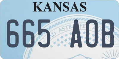 KS license plate 665AOB