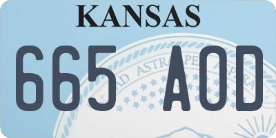 KS license plate 665AOD
