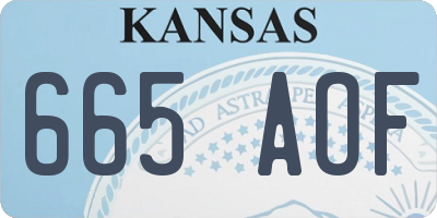 KS license plate 665AOF
