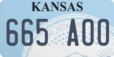 KS license plate 665AOO