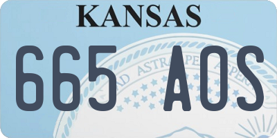KS license plate 665AOS