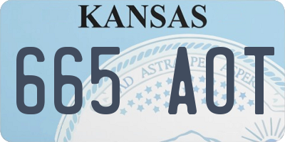 KS license plate 665AOT