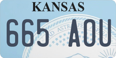 KS license plate 665AOU