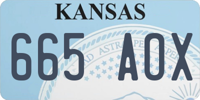 KS license plate 665AOX
