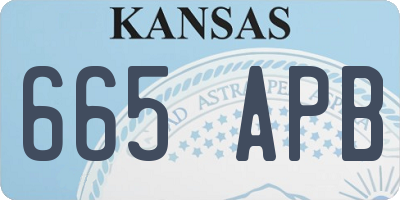 KS license plate 665APB
