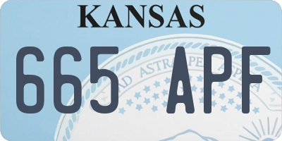 KS license plate 665APF