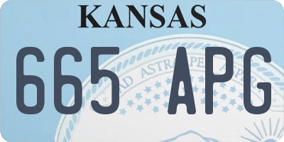 KS license plate 665APG
