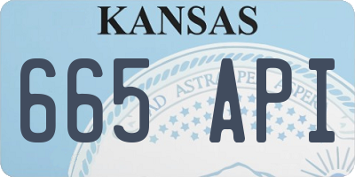 KS license plate 665API