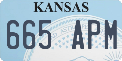 KS license plate 665APM