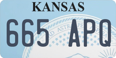 KS license plate 665APQ
