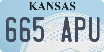 KS license plate 665APU