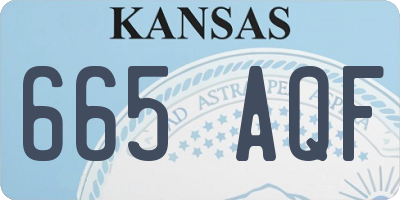 KS license plate 665AQF