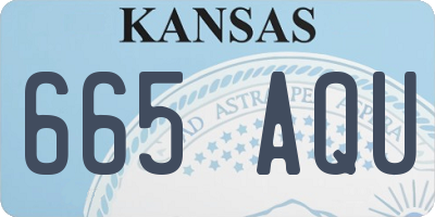 KS license plate 665AQU