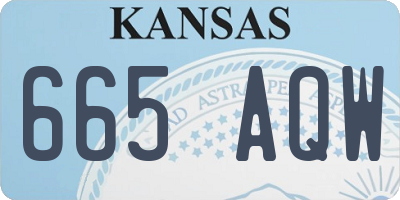 KS license plate 665AQW