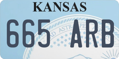 KS license plate 665ARB