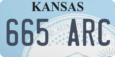 KS license plate 665ARC