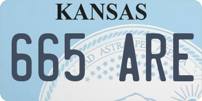 KS license plate 665ARE