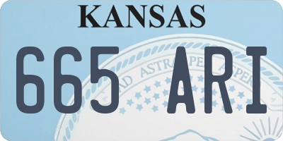 KS license plate 665ARI
