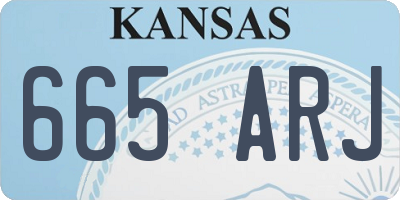 KS license plate 665ARJ