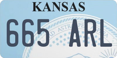 KS license plate 665ARL