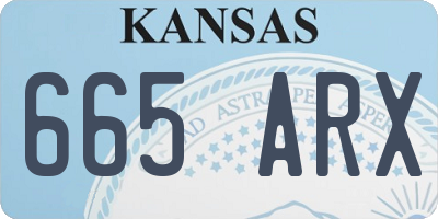 KS license plate 665ARX