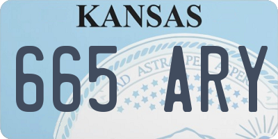 KS license plate 665ARY