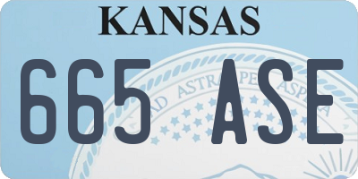 KS license plate 665ASE