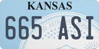 KS license plate 665ASI