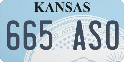 KS license plate 665ASO