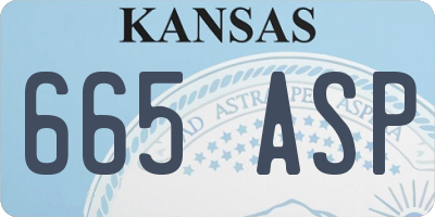 KS license plate 665ASP