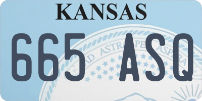 KS license plate 665ASQ