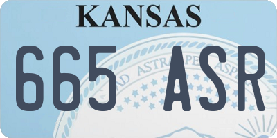 KS license plate 665ASR