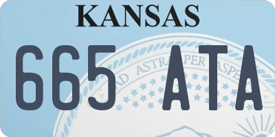 KS license plate 665ATA