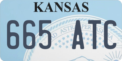 KS license plate 665ATC