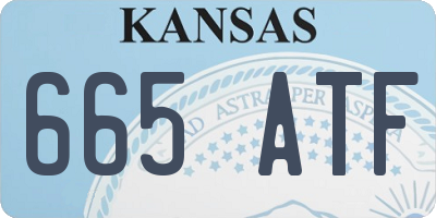 KS license plate 665ATF