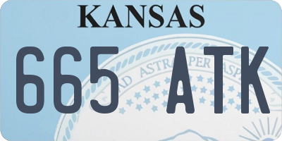 KS license plate 665ATK