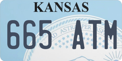 KS license plate 665ATM