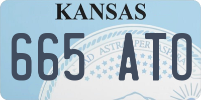KS license plate 665ATO