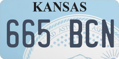 KS license plate 665BCN