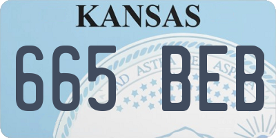 KS license plate 665BEB