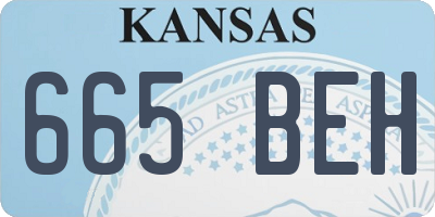 KS license plate 665BEH