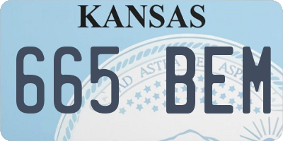 KS license plate 665BEM